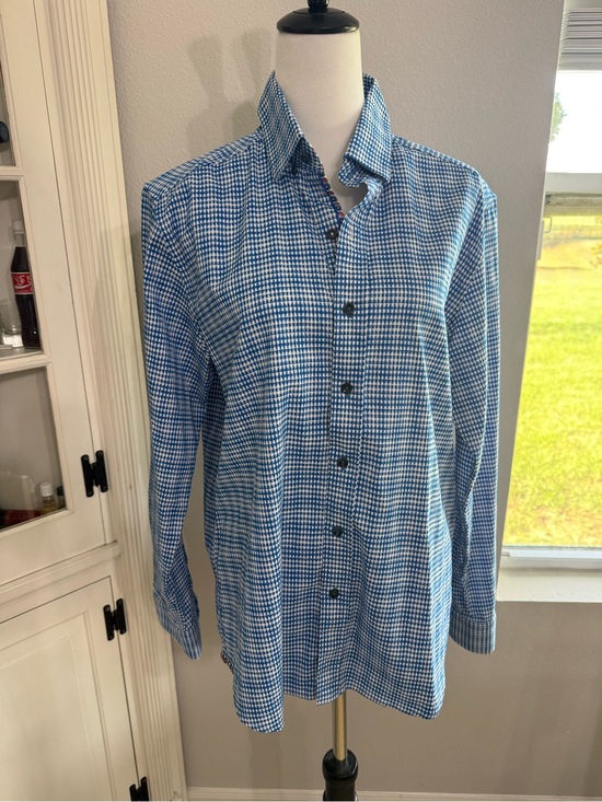 Robert Graham Blue design Button-Up Longsleeve Shirt